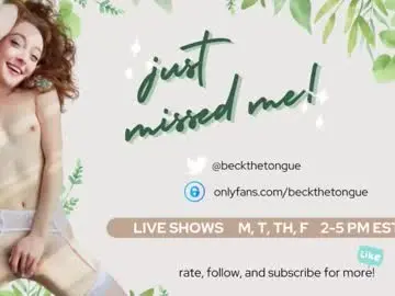 Chaturbate Best live sex cam show of beckthetongue